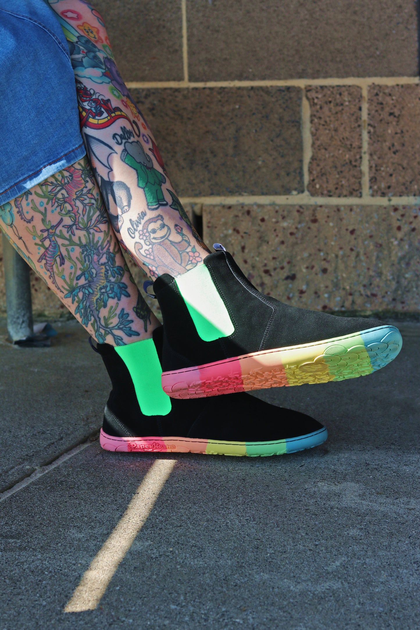 PaperKrane Adult Boots - Skittle Neon