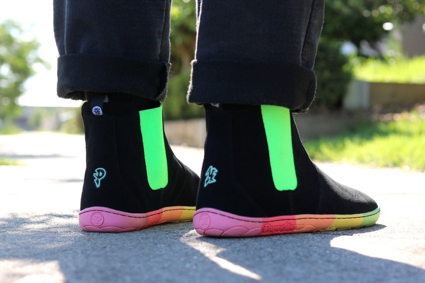 PaperKrane Adult Boots - Skittle Neon