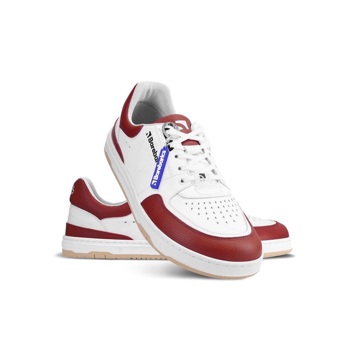 White & Crimson Red