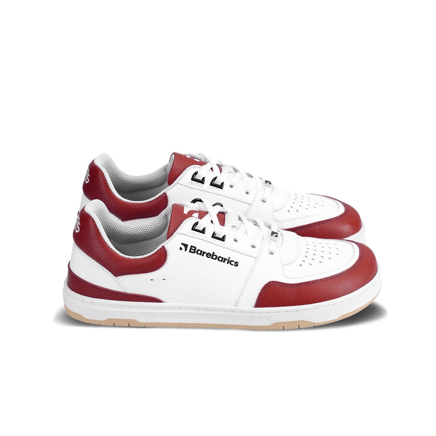 White & Crimson Red