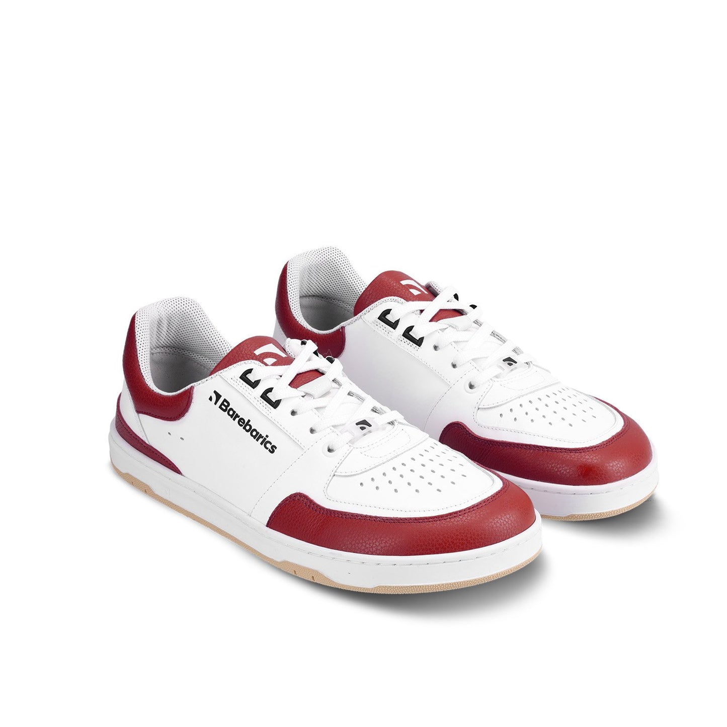 White & Crimson Red