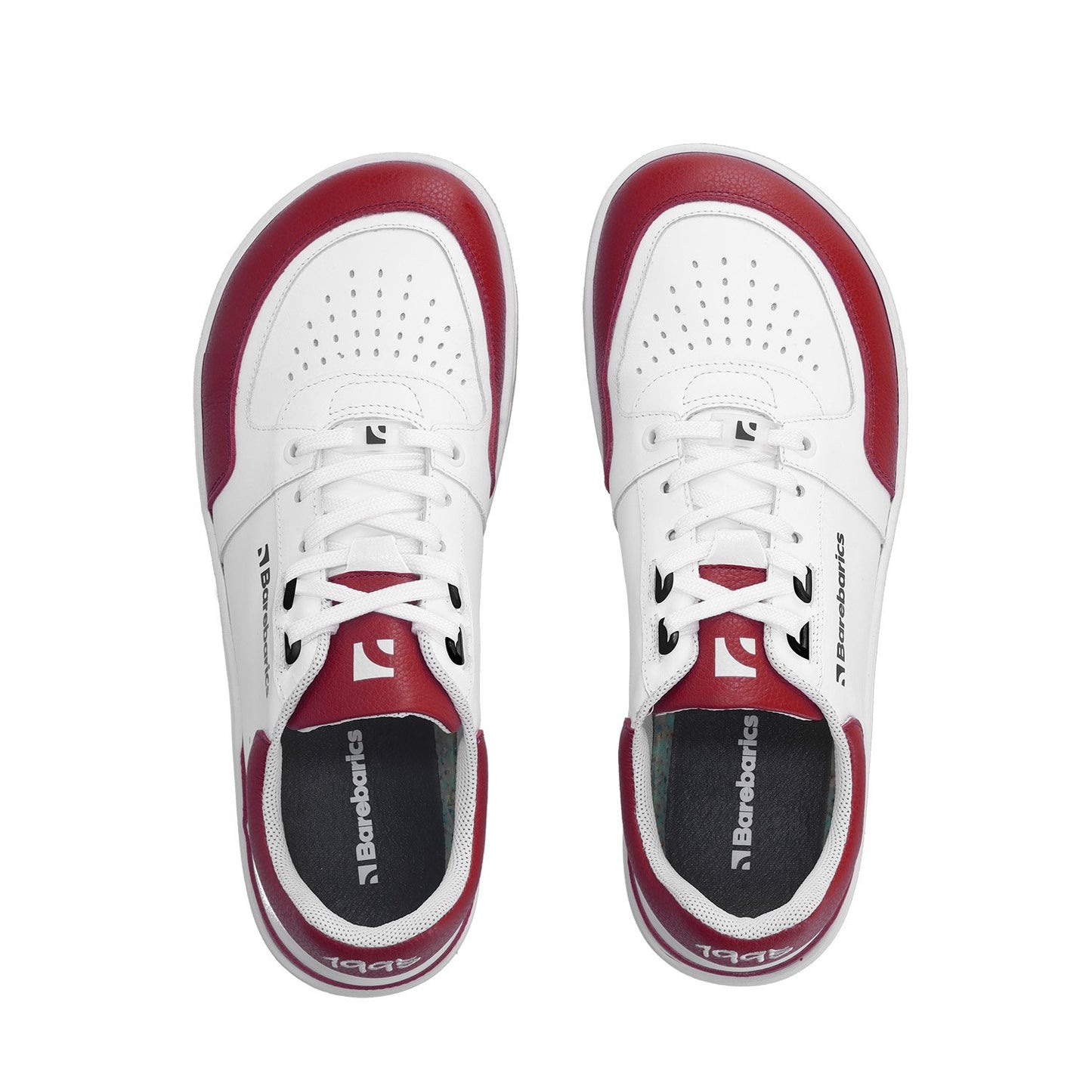 White & Crimson Red