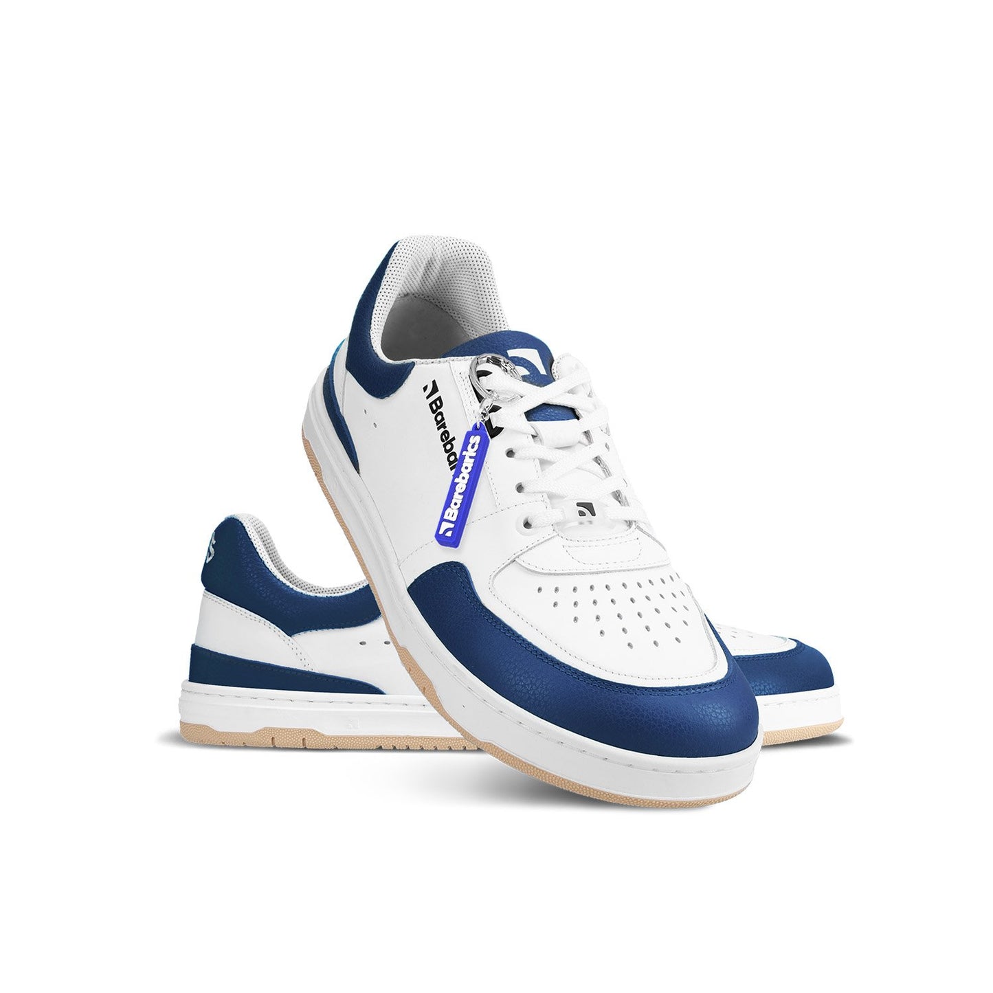 White & Dark Blue
