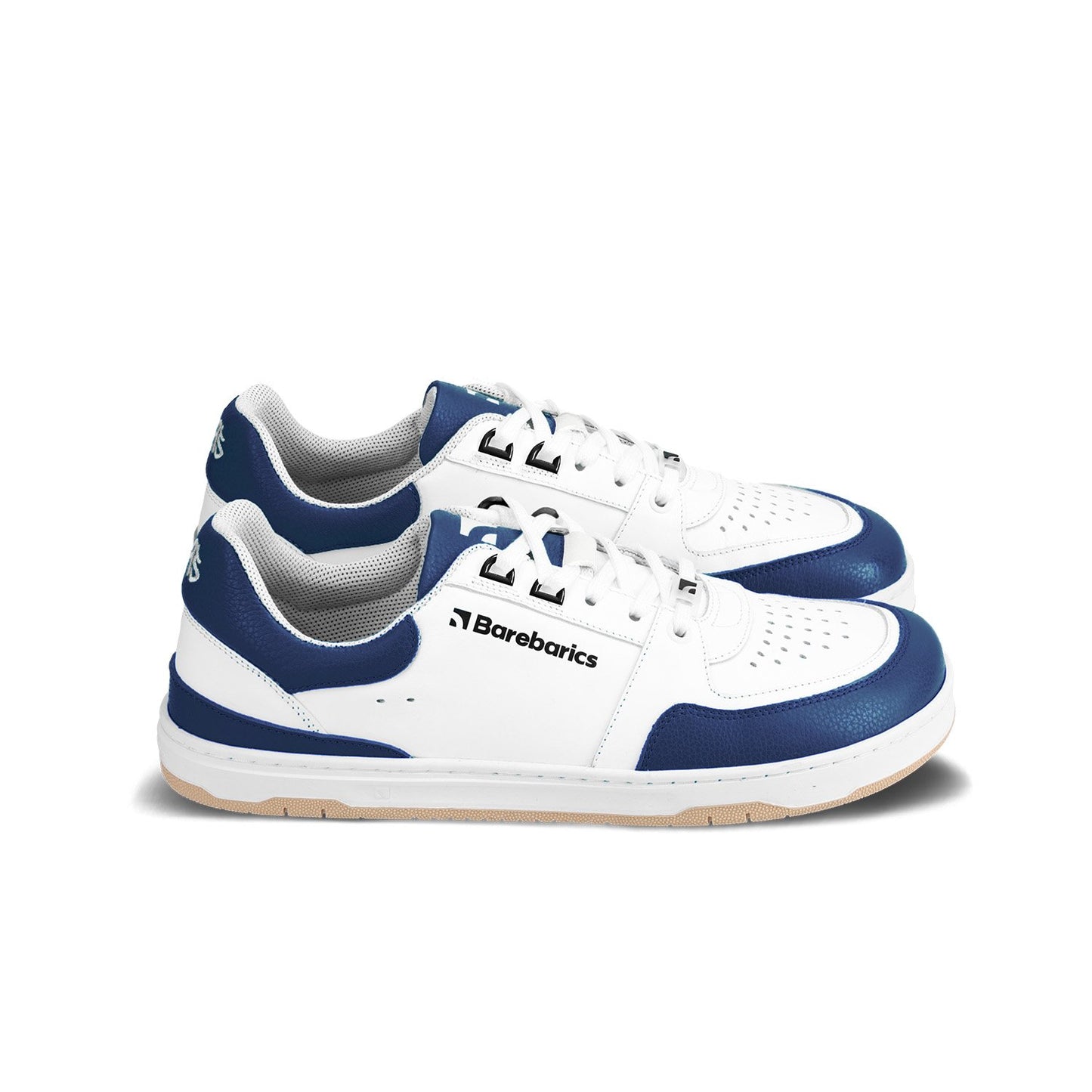 White & Dark Blue