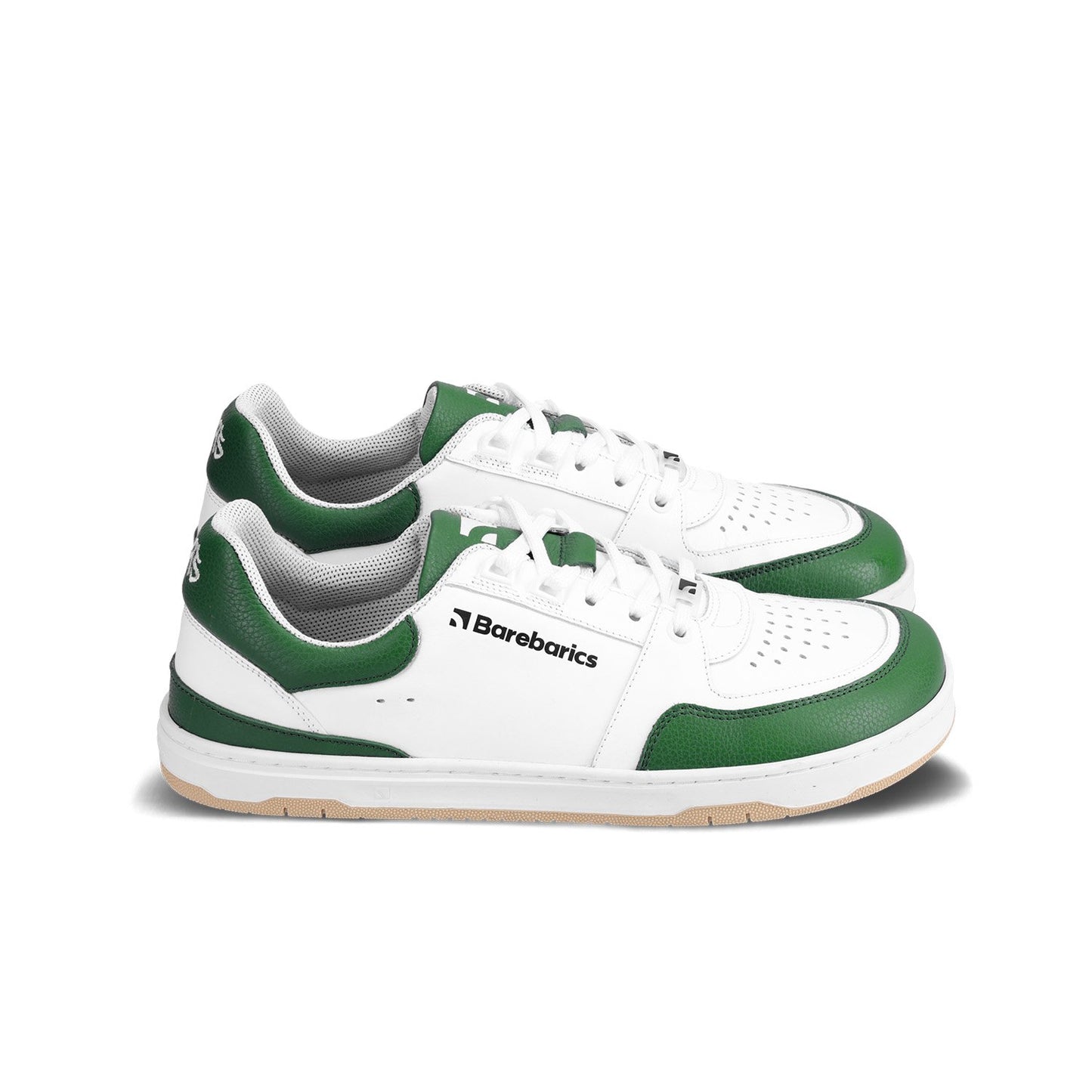 White & Dark Green