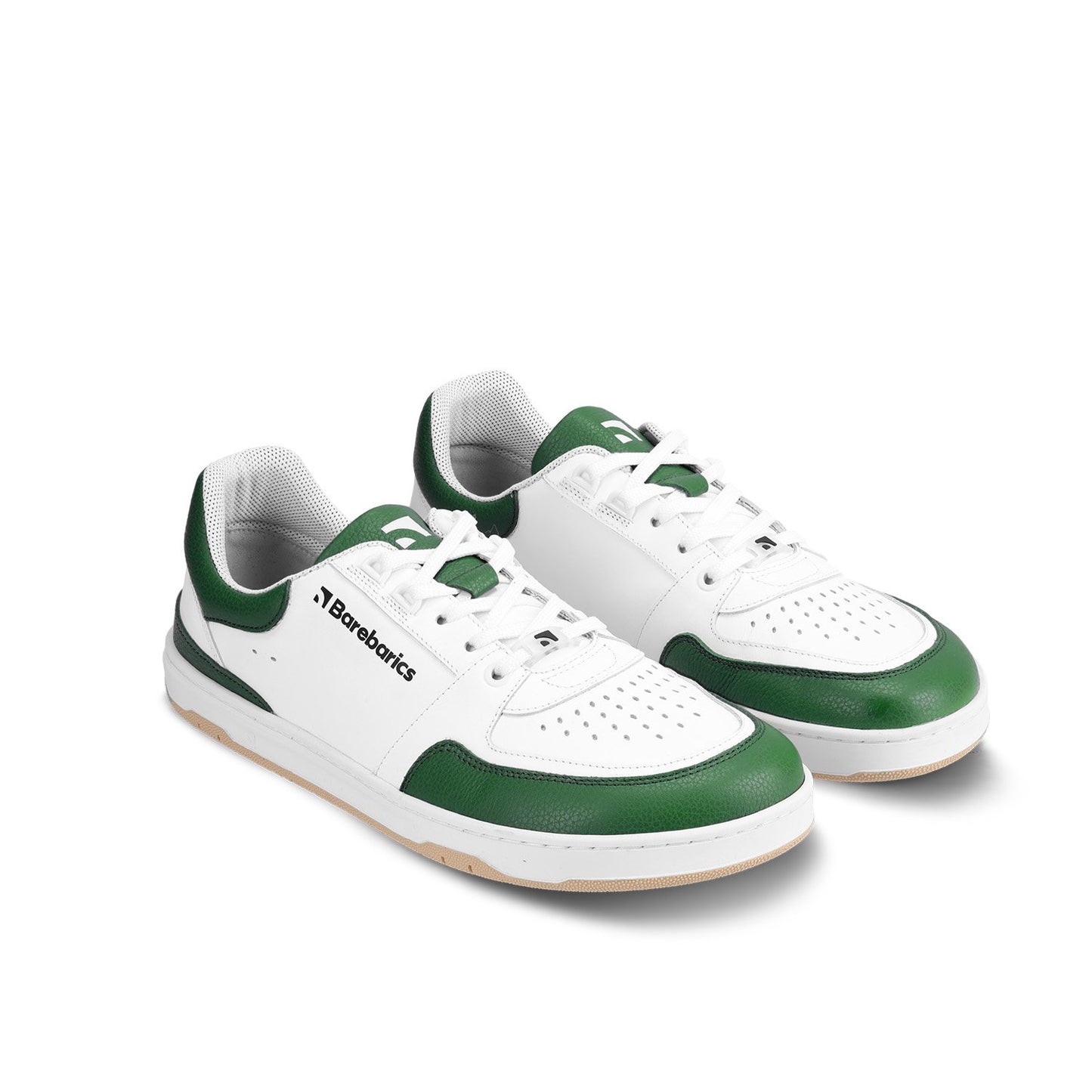 White & Dark Green