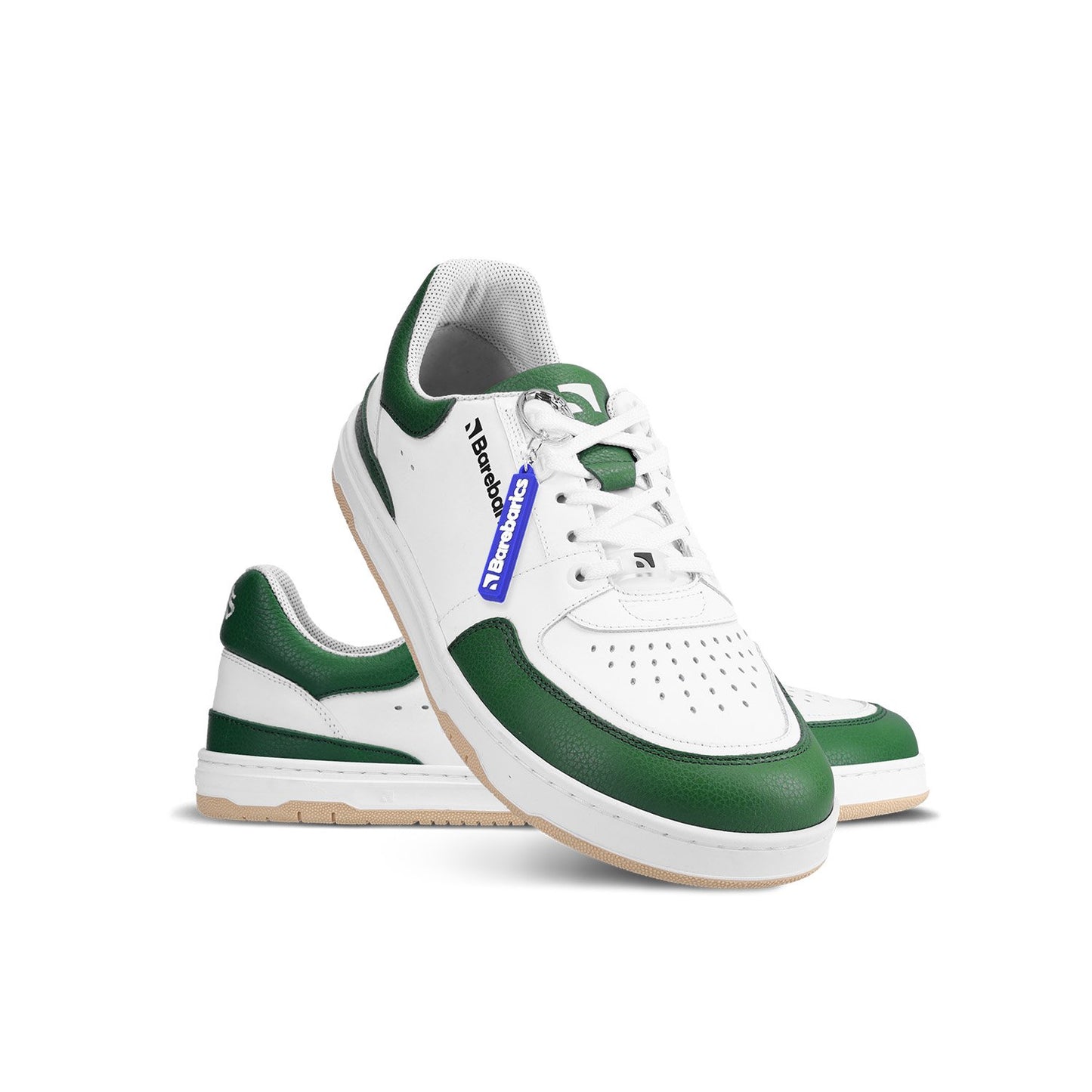 White & Dark Green