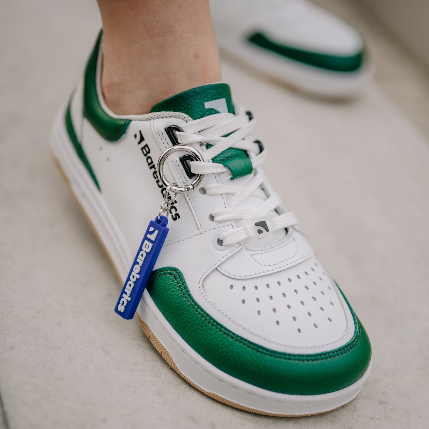 White & Dark Green
