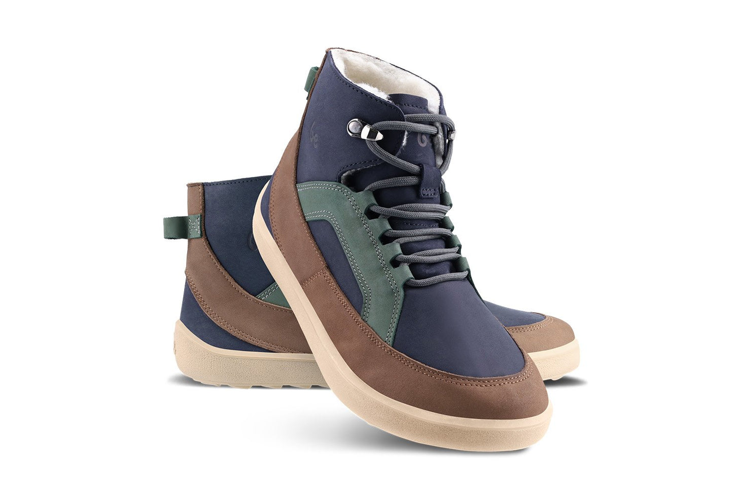 Navy Brown & Beige