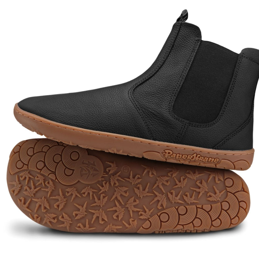 PaperKrane Adult Boots - Black Gum Chelsea