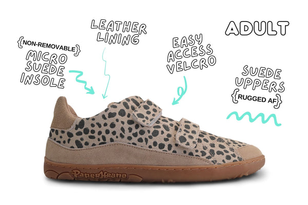 PaperKrane Adult Sneakers - Cheetah Velcro