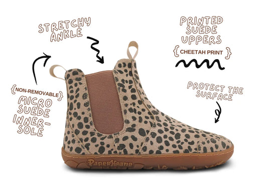 PaperKrane Kids Boots - Cheetah Chelsea Junior
