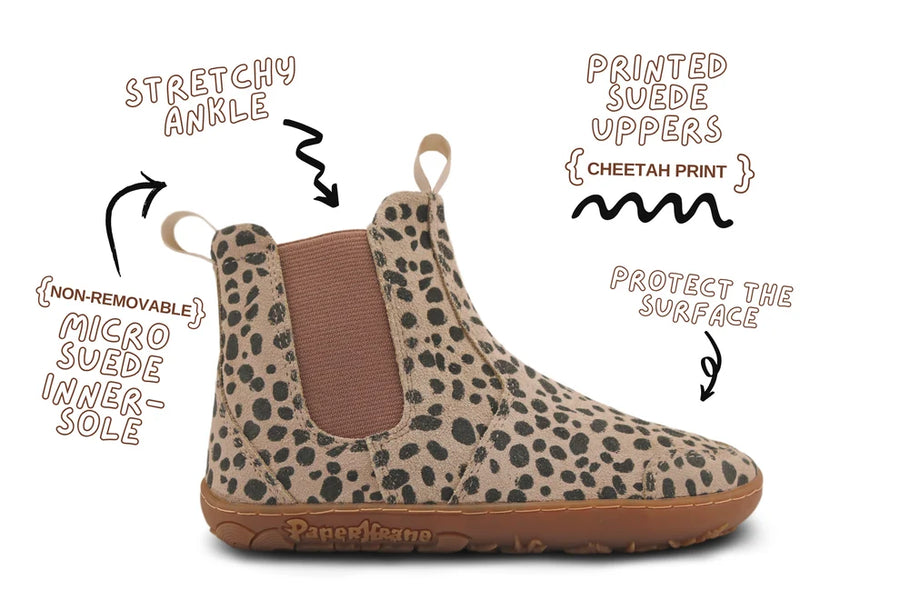PaperKrane Kids Boots - Cheetah Chelsea Junior
