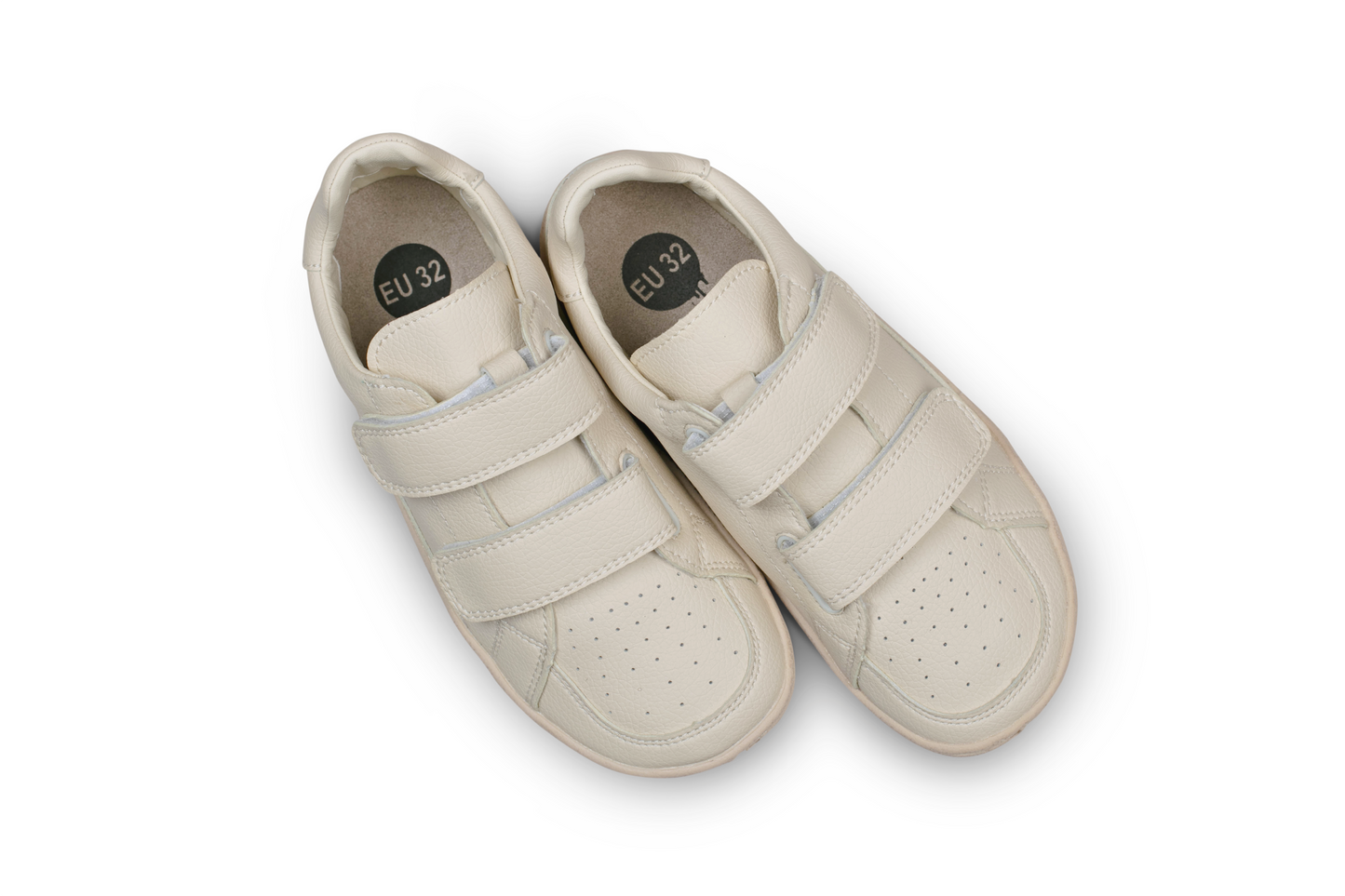 PaperKrane Kids Sneakers - Oat Milk Velcro - Vegan - FINAL SALE