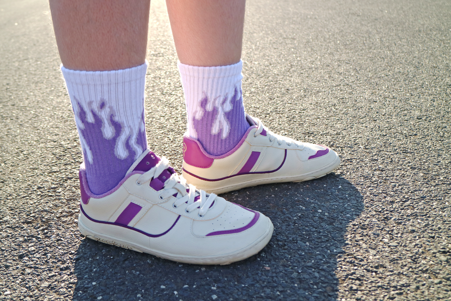 PaperKrane Adult Sneakers - Plum Retro Lows | FINAL SALE