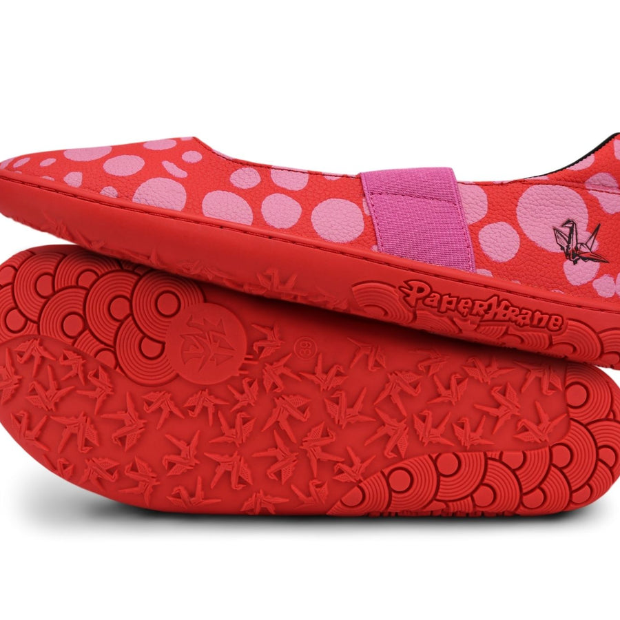 PaperKrane Kids Mary Janes - Red Dotty MJ Junior