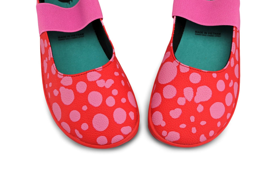 PaperKrane Kids Mary Janes - Red Dotty MJ Junior