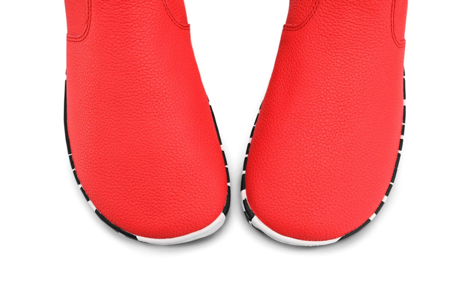 PaperKrane Kids Boots - Red Zebra Chelsea Junior