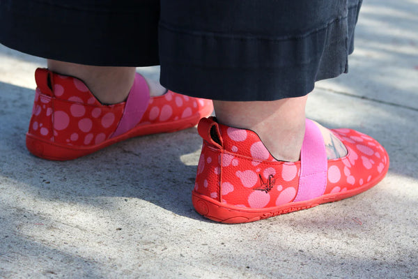 PaperKrane Adult Mary Janes - Red Dotty MJ
