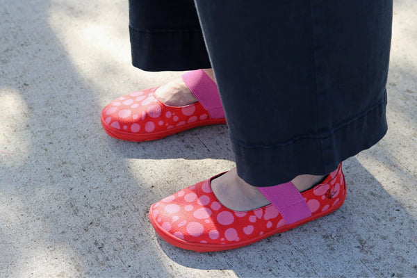 PaperKrane Adult Mary Janes - Red Dotty MJ