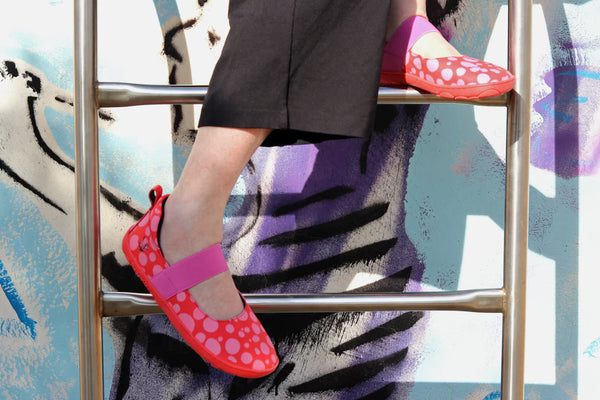 PaperKrane Adult Mary Janes - Red Dotty MJ