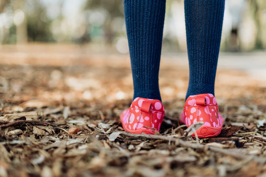 PaperKrane Kids Mary Janes - Red Dotty MJ Junior
