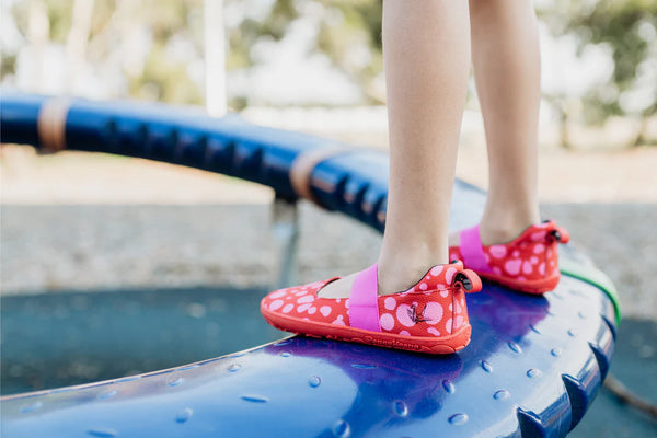 PaperKrane Kids Mary Janes - Red Dotty MJ Junior