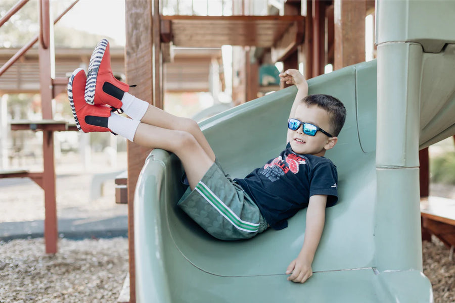 PaperKrane Kids Boots - Red Zebra Chelsea Junior