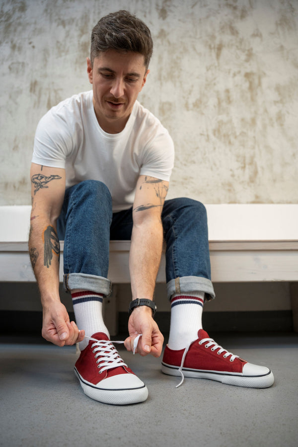 Burgundy-White